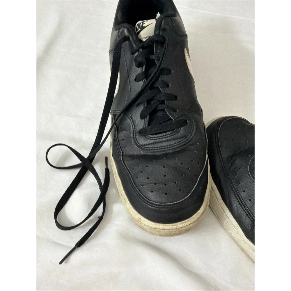 Nike DH2987-001 Nike Court Vision Low Next Nature Mens 11.5 Black/White Sneakers